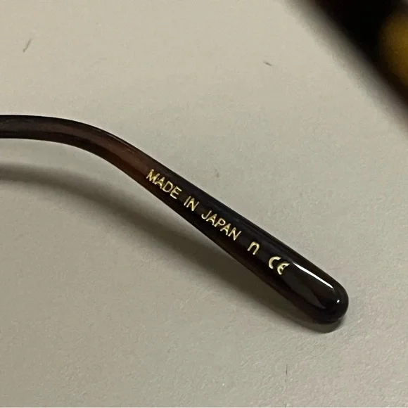 Oliver Peoples Red and Gold Sunglasses - Picture 9 of 13